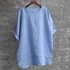 Women Relaxed Fit Linen T-Shirt Lune London