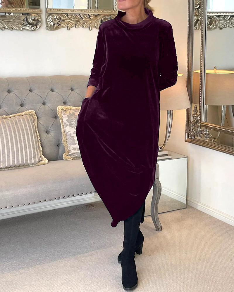 Lune London | Comfortable velvet dress with pockets