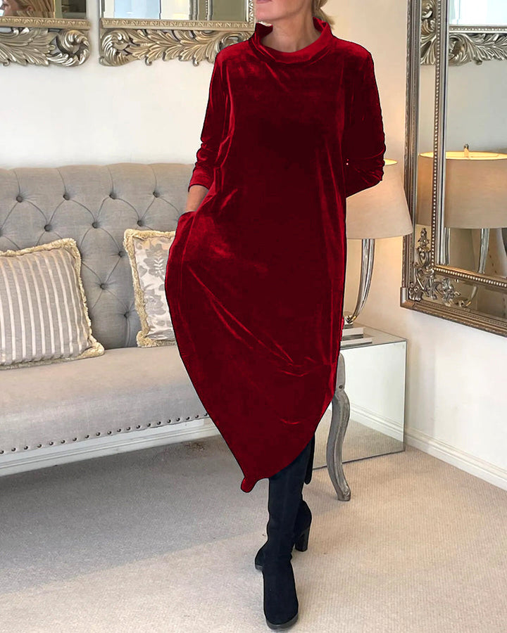 Lune London | Comfortable velvet dress with pockets