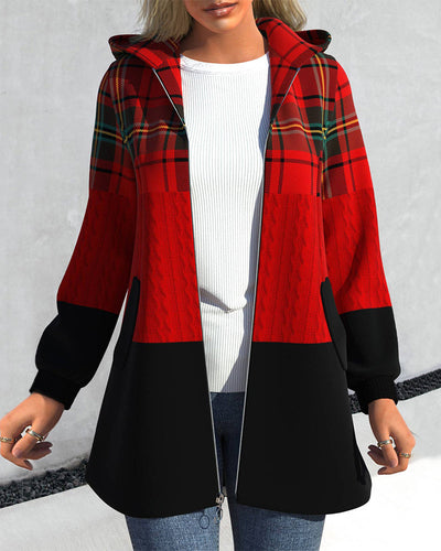 Lune London | Checkered Jacket with Hood and Zipper