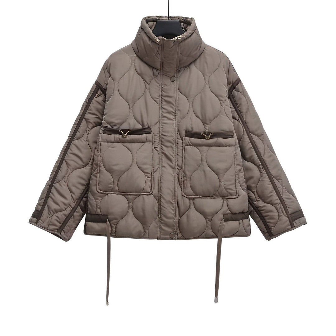 Lune London | Women's hip-length cotton jacket with stand-up collar and drawstring