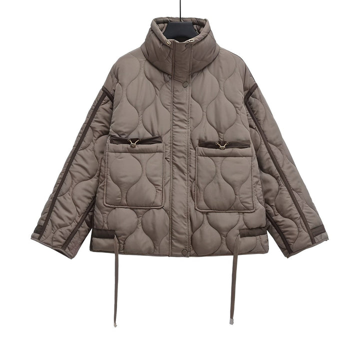 Lune London | Women's hip-length cotton jacket with stand-up collar and drawstring