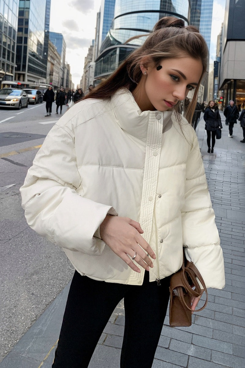 Lune London | Faux Leather Insulated Puffer Jacket