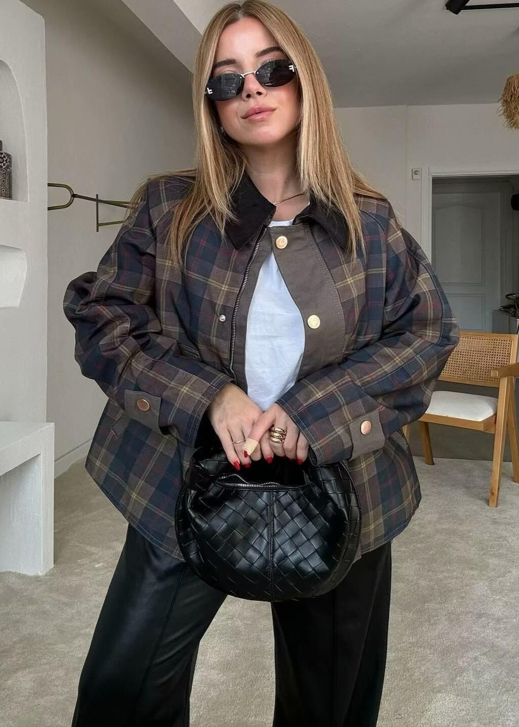 Lune London | Checked Plus Size Jacket