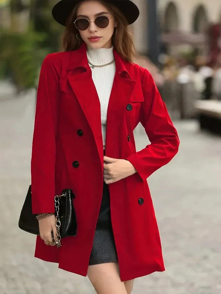 Lune London | Coat - Tailored Fit - Tie Belt - Elegant and Feminine Detail