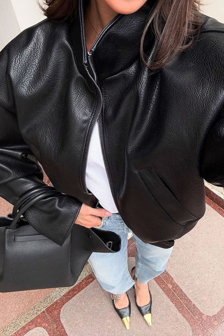 Lune London | Black PU Leather Jacket