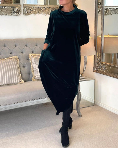 Lune London | Comfortable velvet dress with pockets