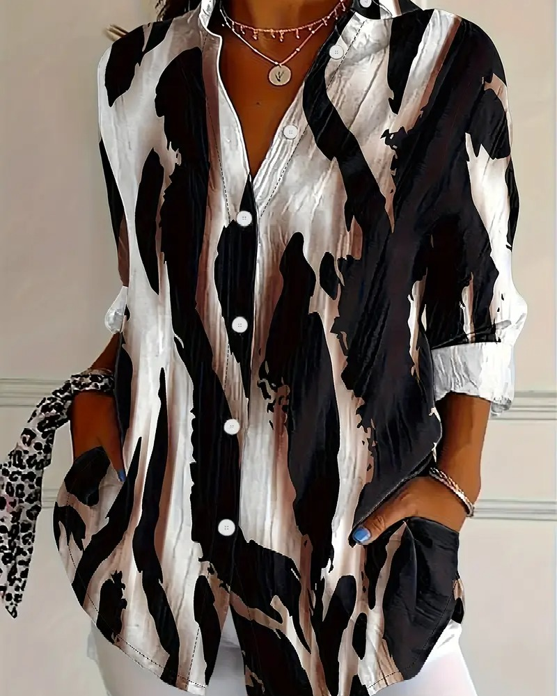 Lune London | Stand Collar Irregular Printed