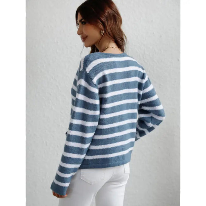 Lune London | Cozy chunky knit sweater with button placket and side pockets
