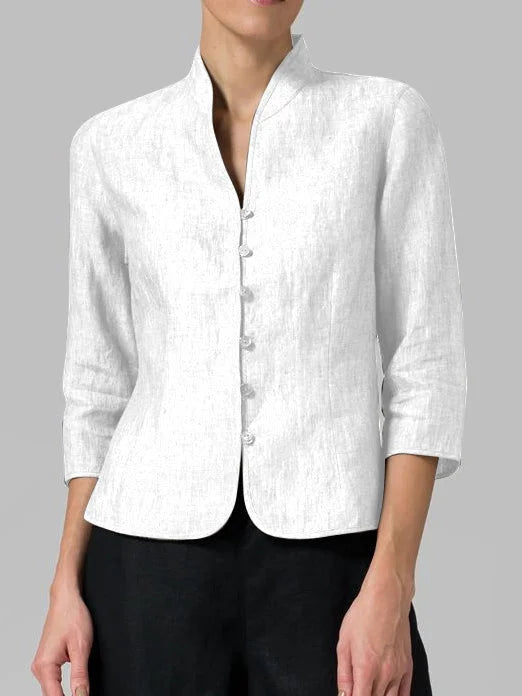 Lune London | High-Quality Women's Blouse with Stand-Up Collar
