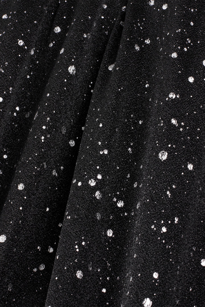 Lune London | Elegant black sparkling dress with mesh screening