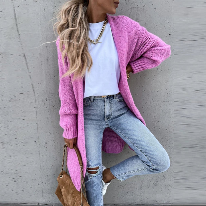 Lune London | Elegant Cashmere Women's Cardigan In Mid Length