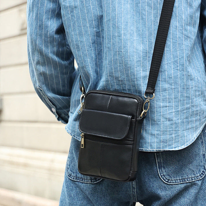 Lune London | Small Shoulder Bag Made of Genuine Leather for Men