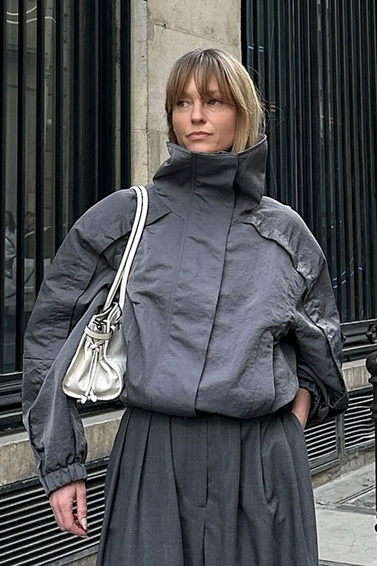 Lune London | Gray High Collar Jacket