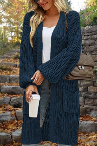 Lune London | Length Loose Oversized Double Pocket Cardigan Sweater Jacket