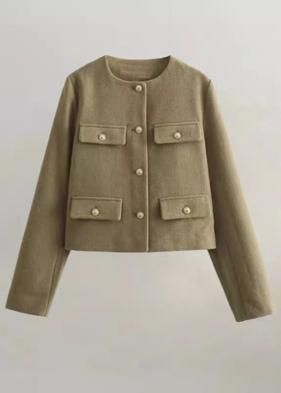 Lune London | Tweed cropped Jacket – Classic elegance with golden button accents
