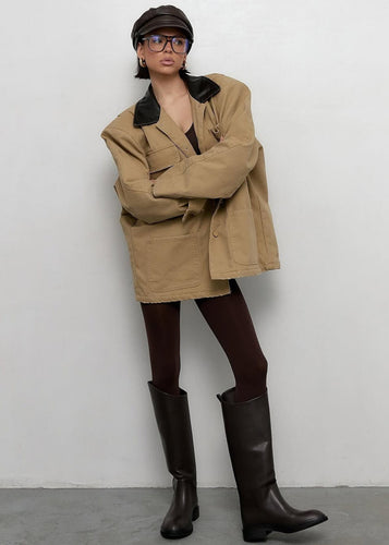 Lune London | Terrain - Canvas Utility Jacket with Artificial Leather Collar