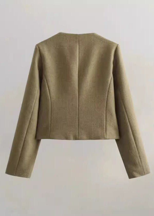 Lune London | Tweed cropped Jacket – Classic elegance with golden button accents