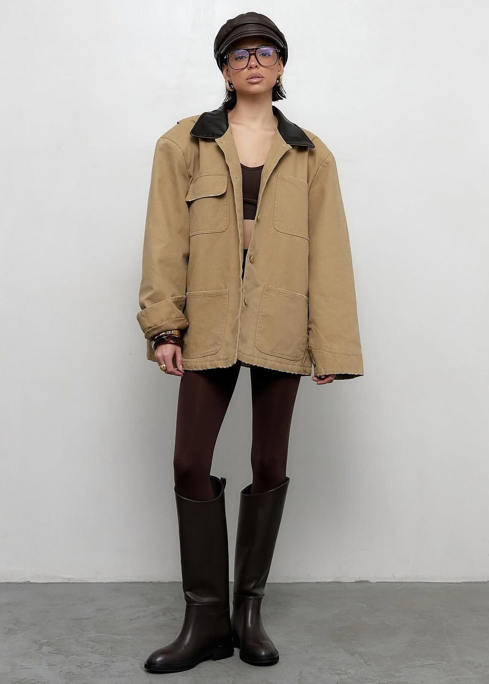 Lune London | Terrain - Canvas Utility Jacket with Artificial Leather Collar