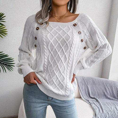Lune London | Knit sweater with square neckline