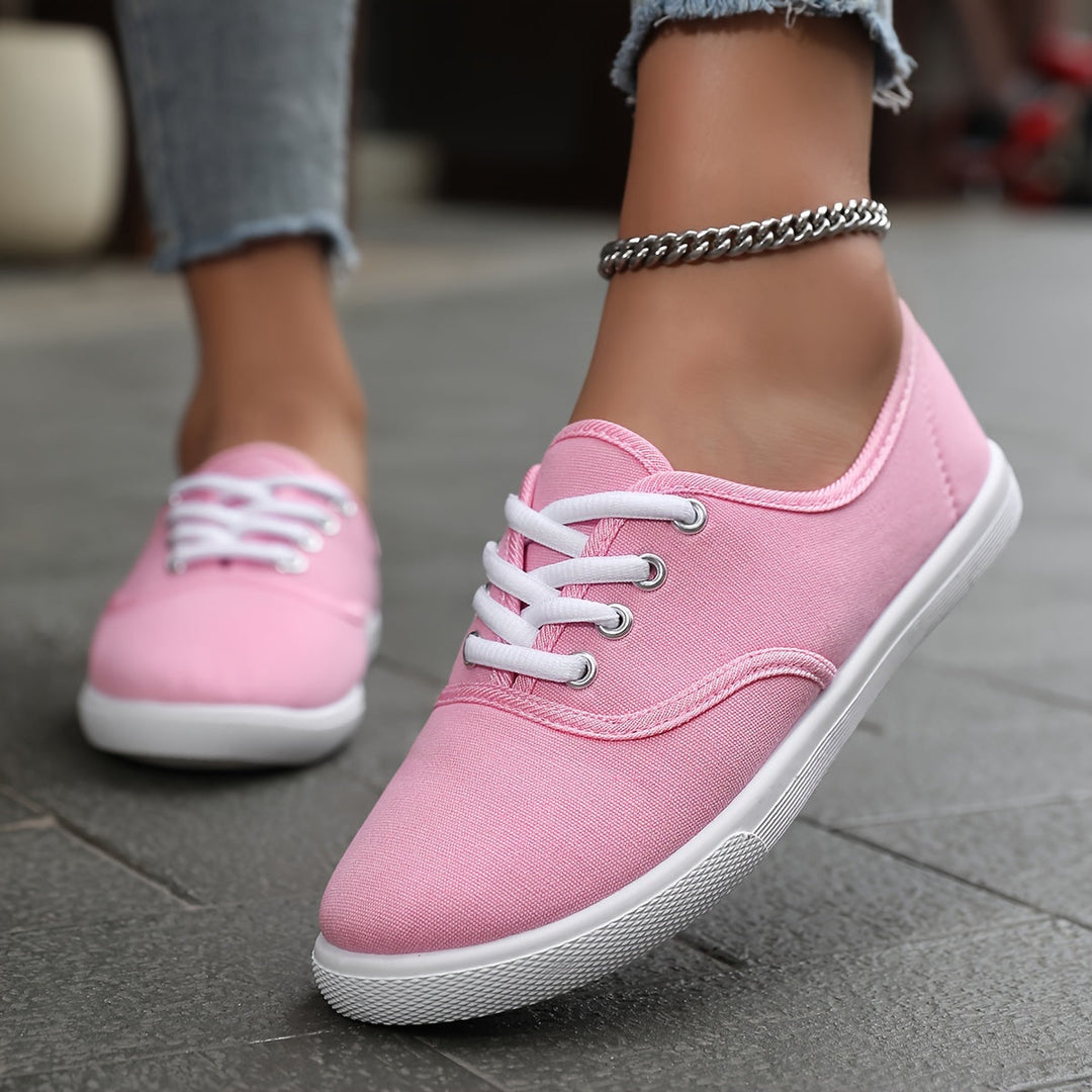 Lune London | Comfortable Low Canvas Lace-Up Shoes