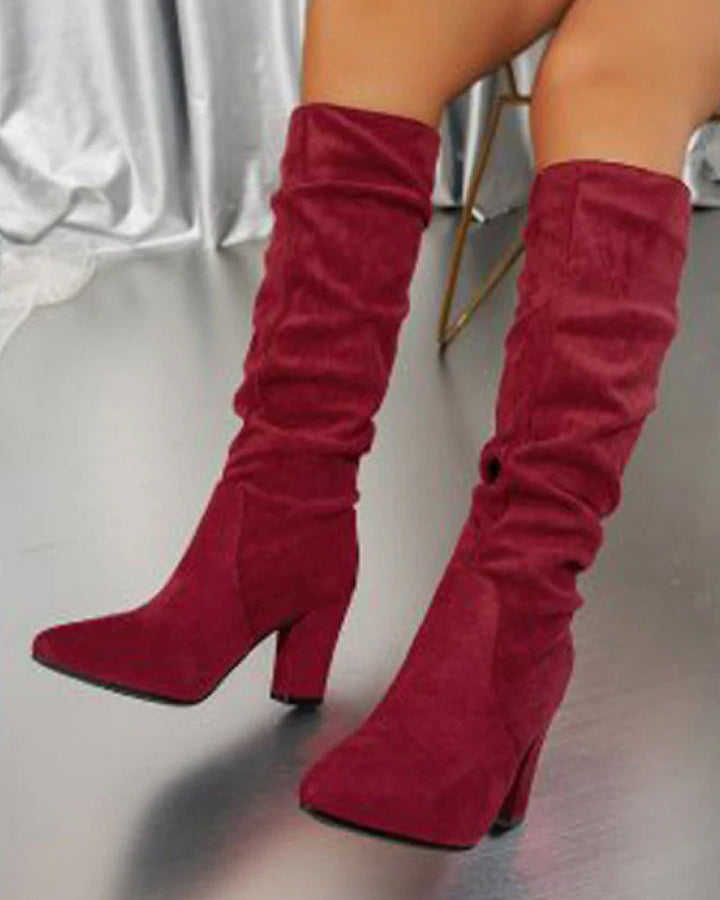 Lune London | Stylish Women's Boots with High Heels In Solid Color