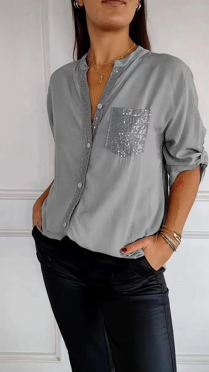 Lune London | Glitter Blouse with Sequin Pocket