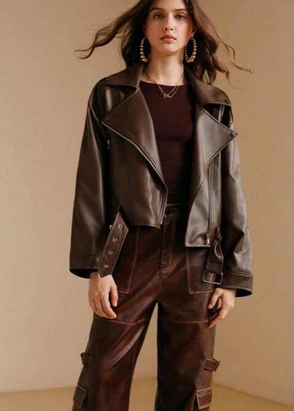 Lune London | Faux Leather Motorcycle Jacket – Modern Edge
