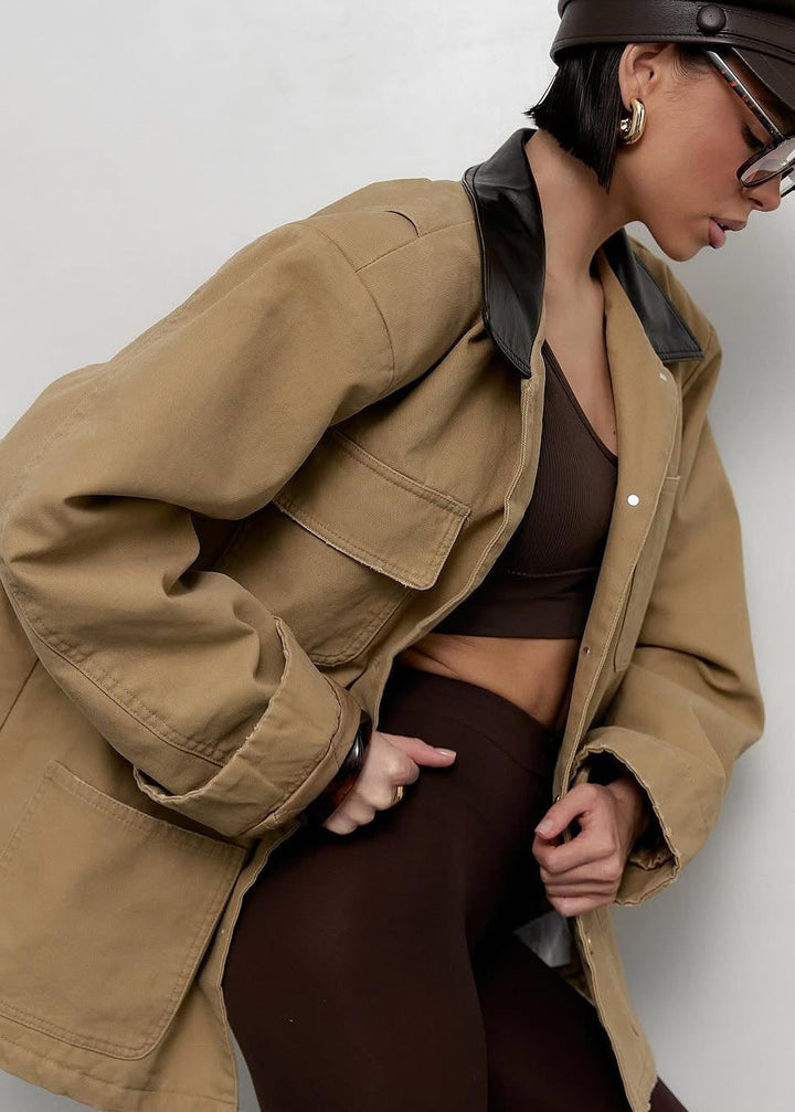 Lune London | Terrain - Canvas Utility Jacket with Artificial Leather Collar