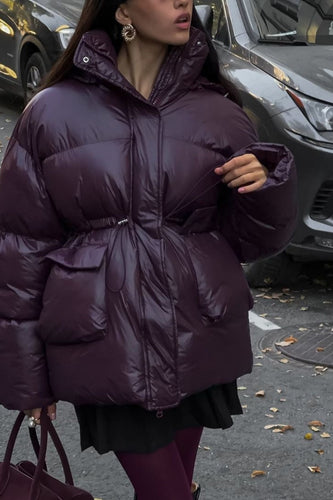 Lune London | Color Padded Hooded Jacket with Zipper