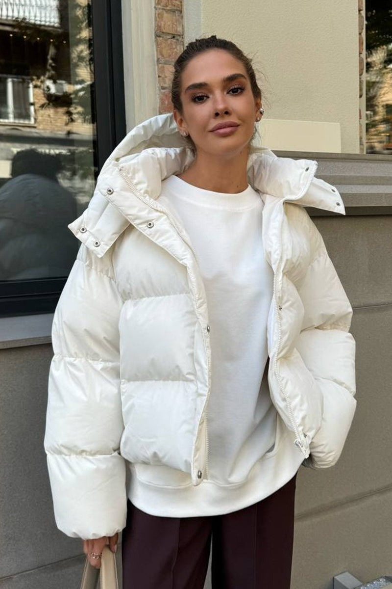 Lune London | Fit Cropped Hooded Puff Jacket