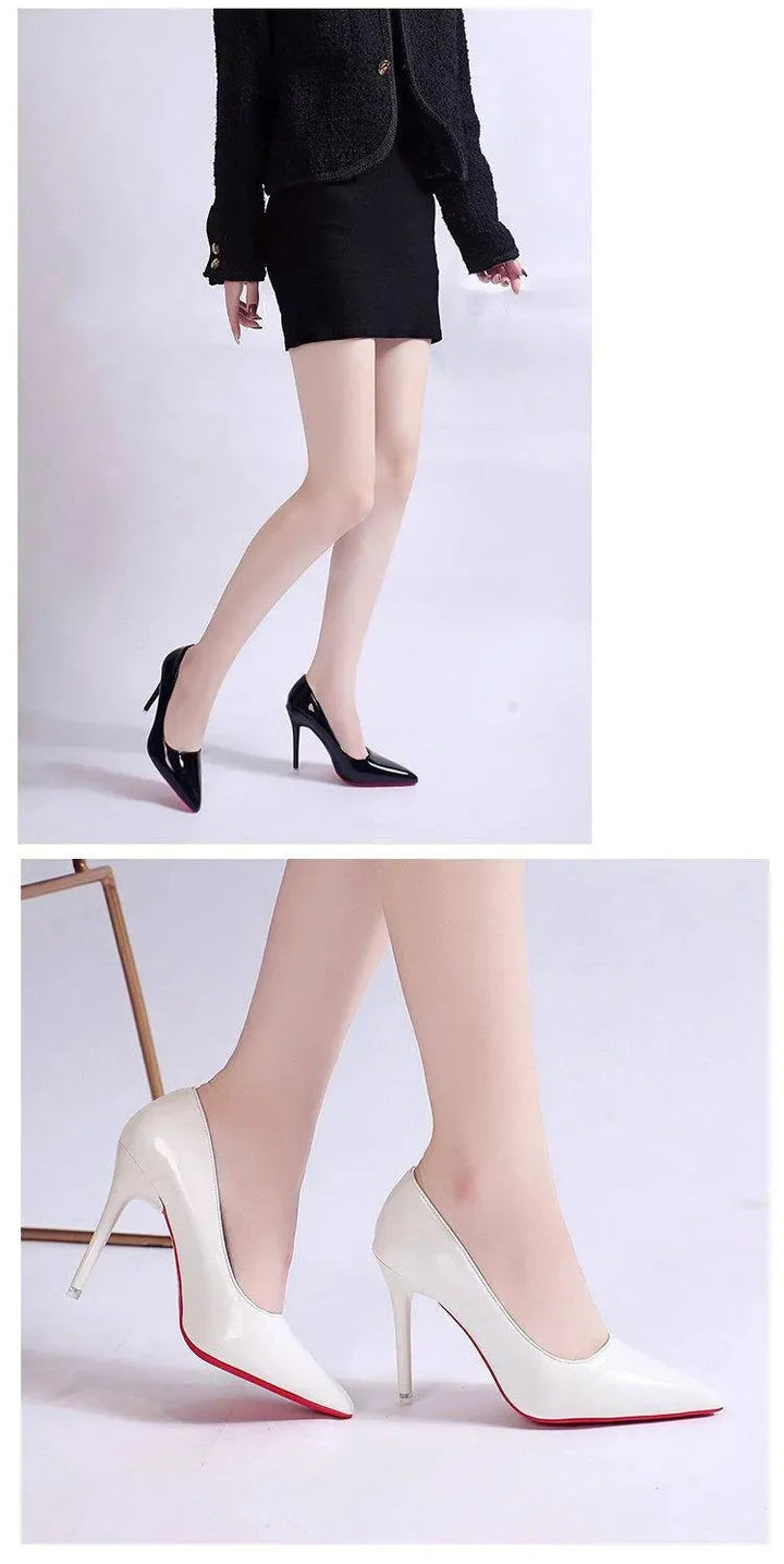 Women’s PU Stiletto Pumps mit Low Upper & High Heel | Lune London