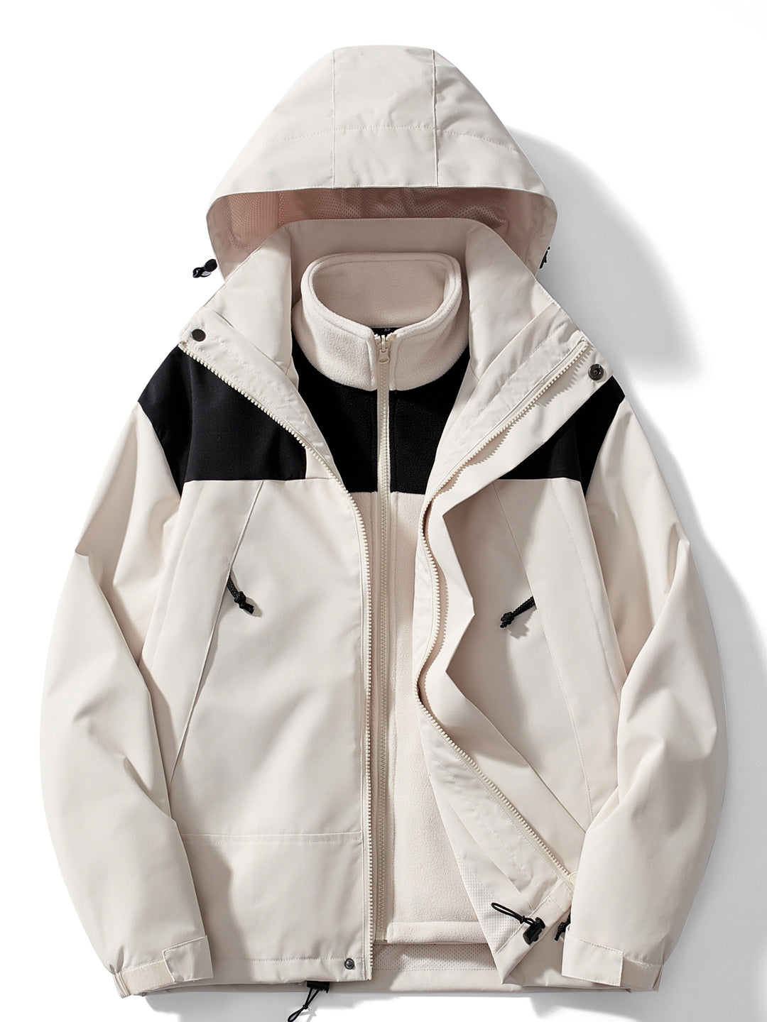 Chic Und Stil | 3-In-1 Fleece Winter Jacket with Hood for Women