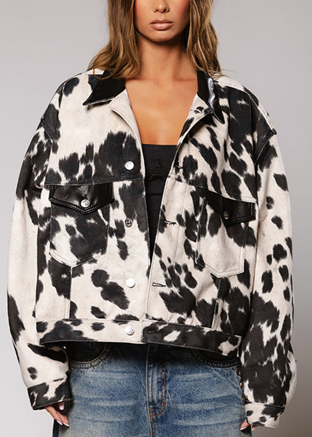 Lune London | Monochrome Cow Spot Oversized Jacket
