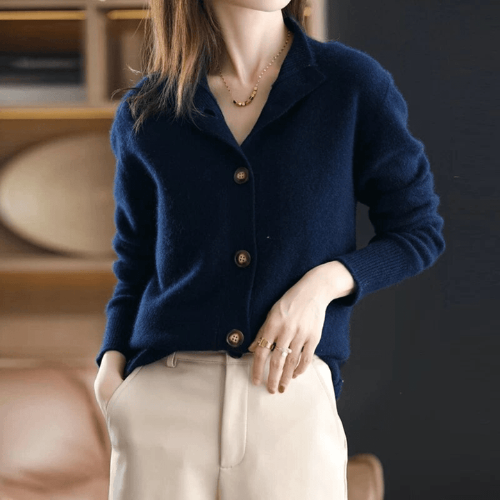 Lune London | Cozy Cashmere Knit Cardigan Pullover