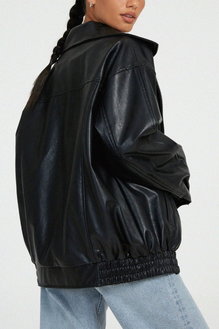 Lune London | Leather Bomber Jacket