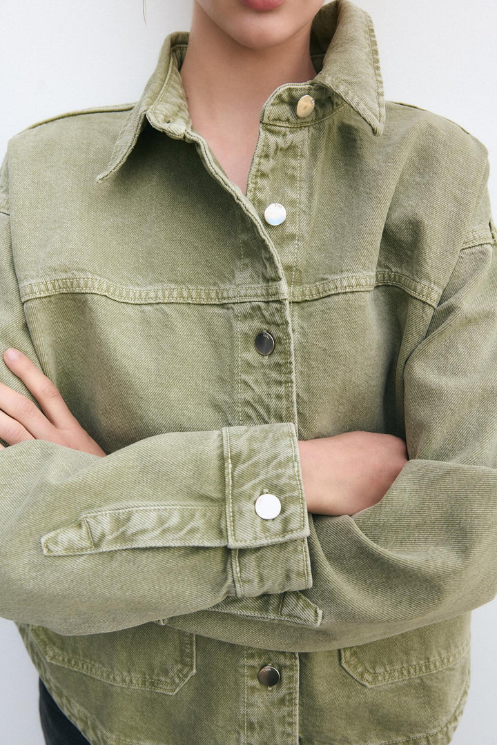 Lune London | Classic khaki denim jacket for everyday style