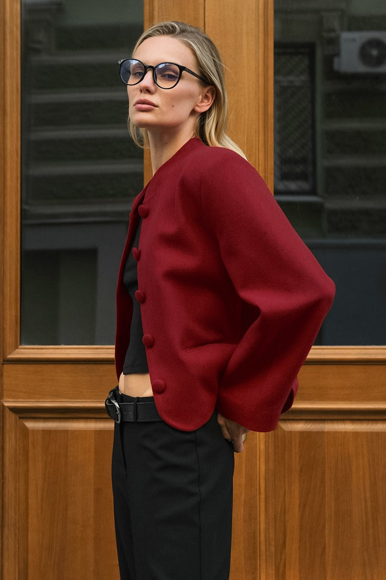 Lune London | Red Wool Blazer
