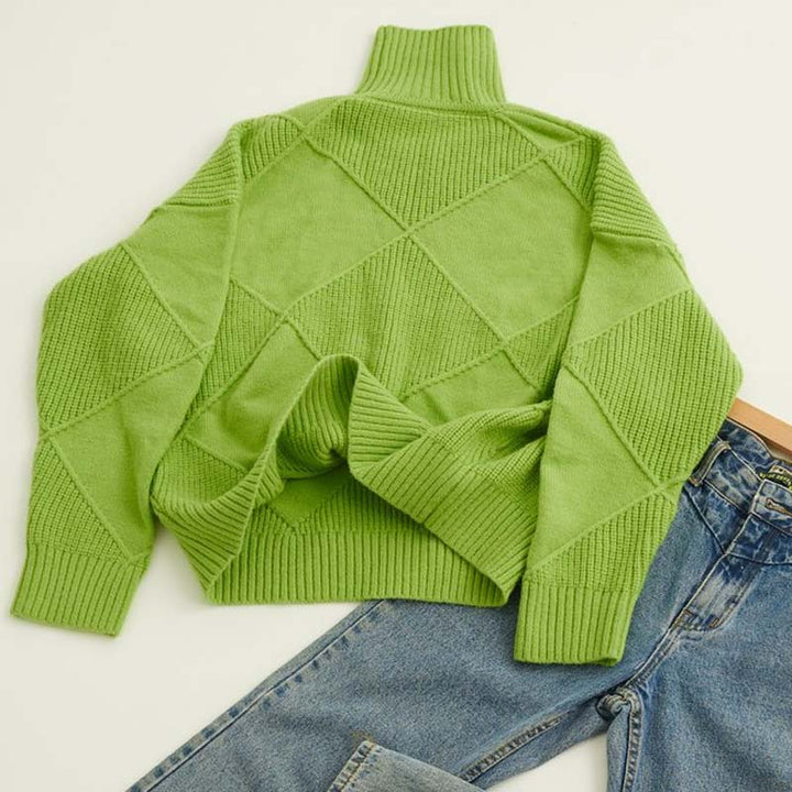 Lune London | Solid Color Classic Knit Sweater for Women