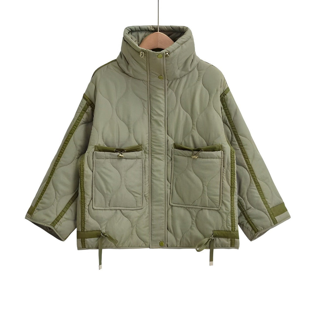 Lune London | Women's hip-length cotton jacket with stand-up collar and drawstring