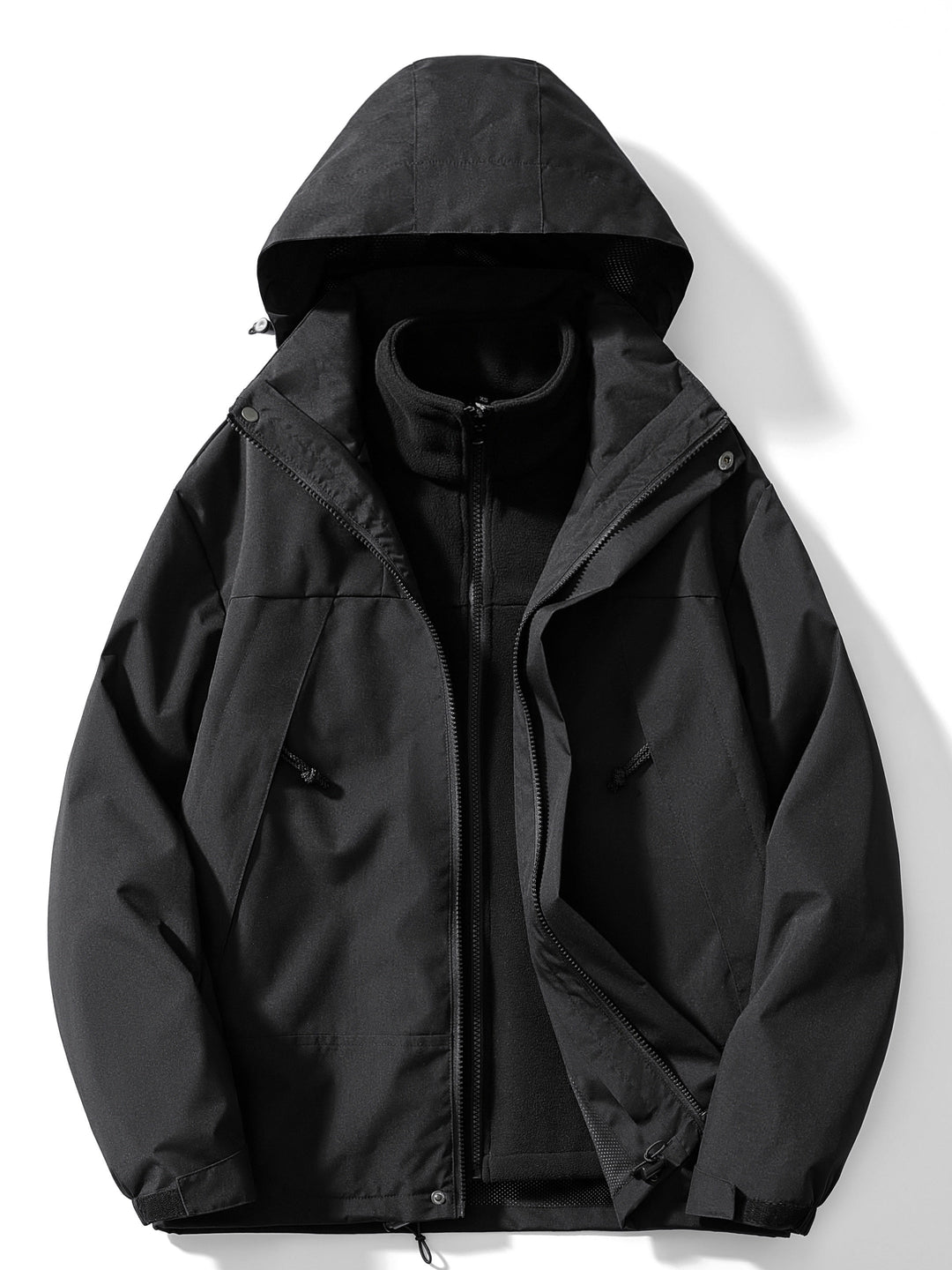 Chic Und Stil | 3-In-1 Fleece Winter Jacket with Hood for Women