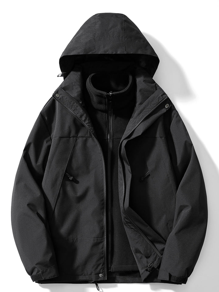 Chic Und Stil | 3-In-1 Fleece Winter Jacket with Hood for Women