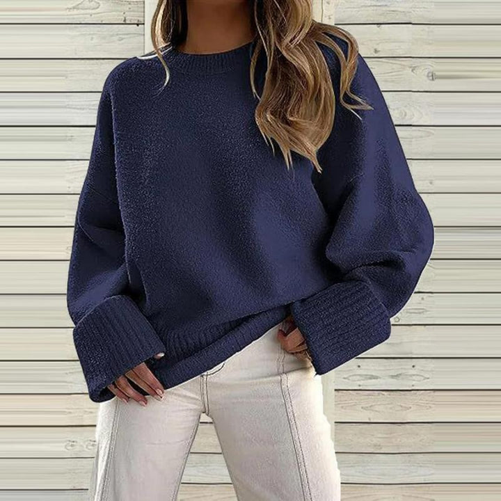 Lune London | Solid Color Sweater with Round Neck