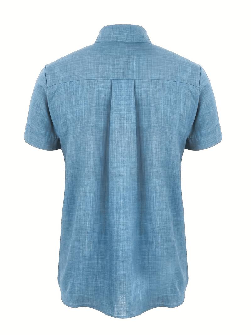 Chic und Stil | Classic Casual Short Sleeve Shirt with Buttons for Men