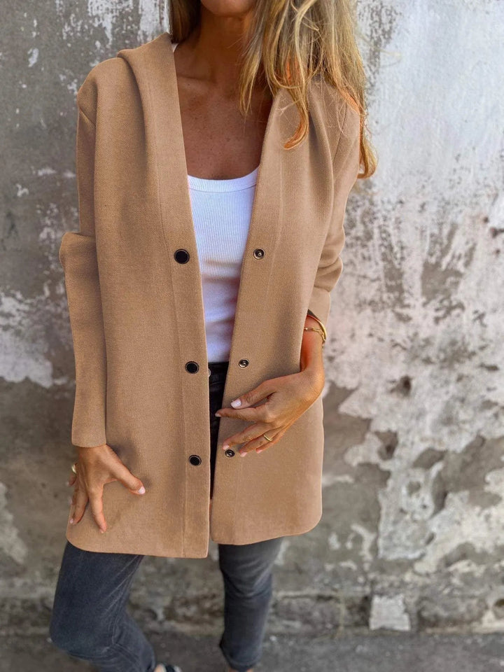 Lune London | Casual Single-Breasted Cardigan with Hood
