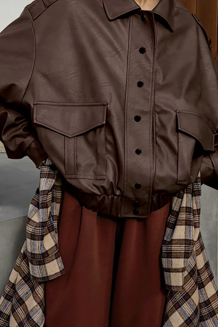 Lune London | Long Sleeve Leather Jacket