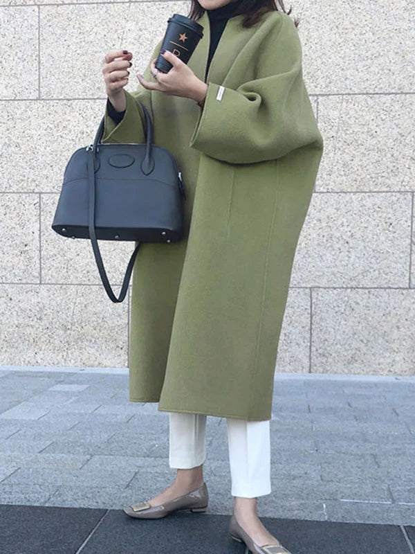 Women’s Long Wool Coat with Elegant Fit & Thermal Insulation | Lune London