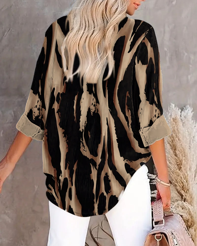Lune London | Stand Collar Irregular Printed