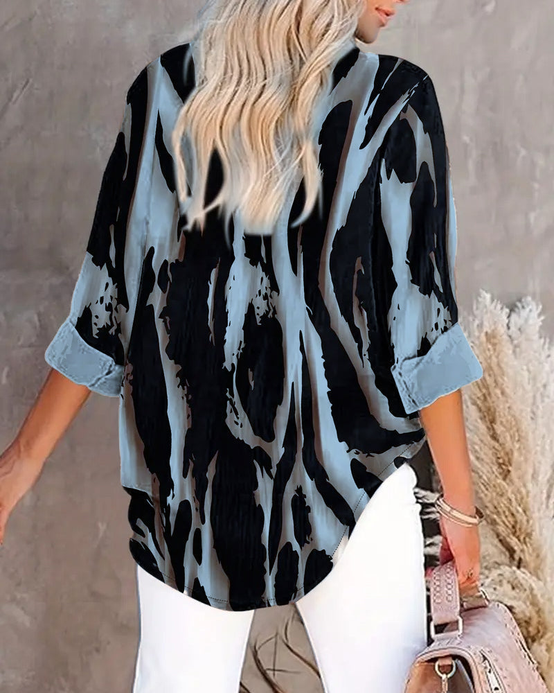 Lune London | Stand Collar Irregular Printed