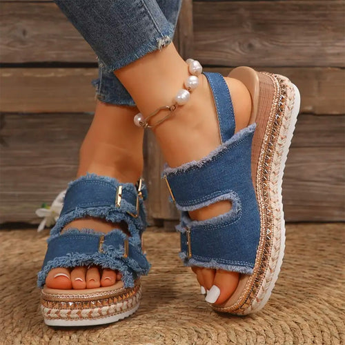 Lune London | Casual Denim Wedges